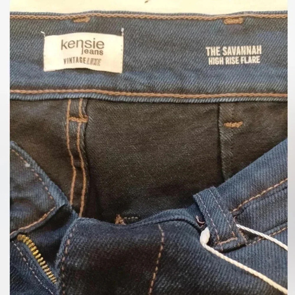 Kensie The Savannah High Rise Flare Dark Wash Jeans Size 2/26 - Picture 8 of 10